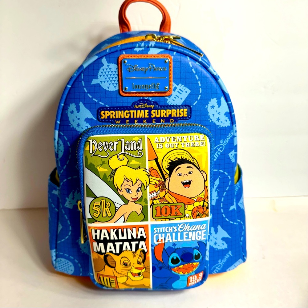 NWT. 2024 Disney Parks runDisney Springtime Surprise Weekend Loungefly bag